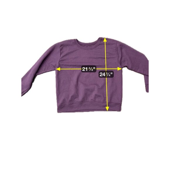 Hanes Fleece Crewneck Pullover Sweatshirt Purple Sz Large Comfort Soft Lounge - Picture 6 of 11